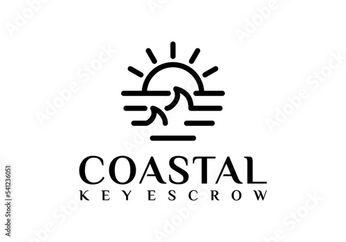 coast travel logo design templates
