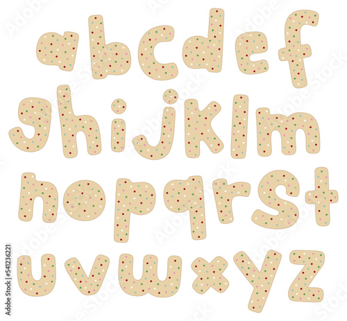 gingerbread cookie alphabet letters