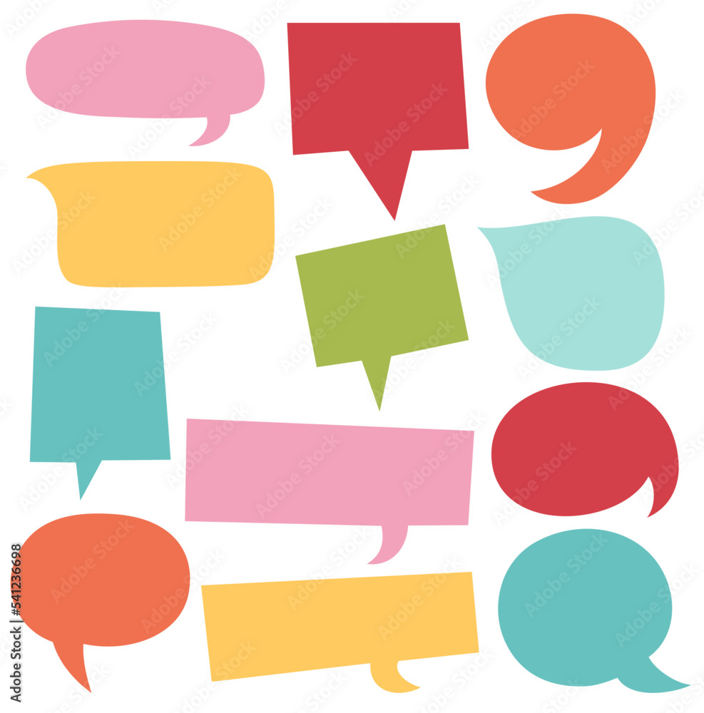 Set of colorful speech bubbles Set of colorful speech bubbles
