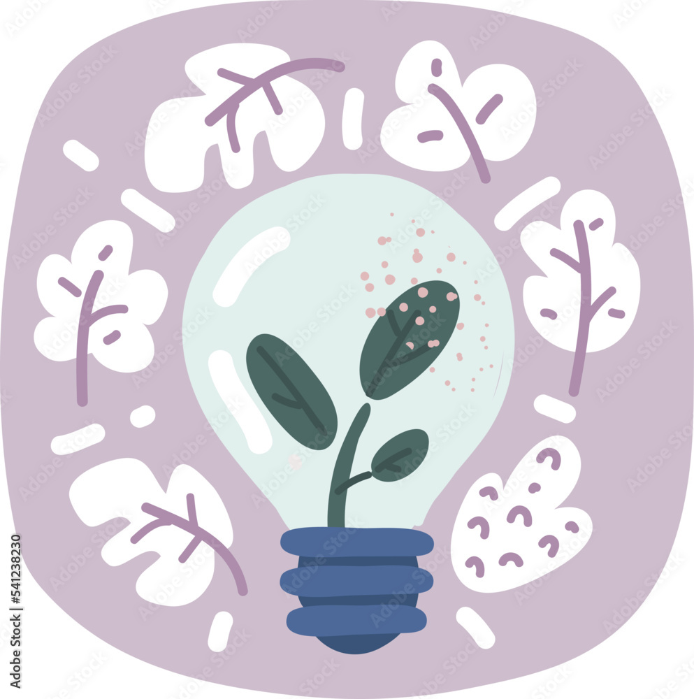 Light Bulb with soil and green plant sprout inside Light Bulb with soil and green plant sprout inside