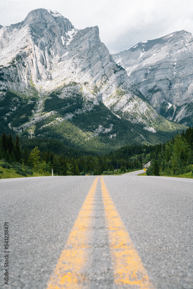 Fototapeta premium Straight Highway road in the mountains