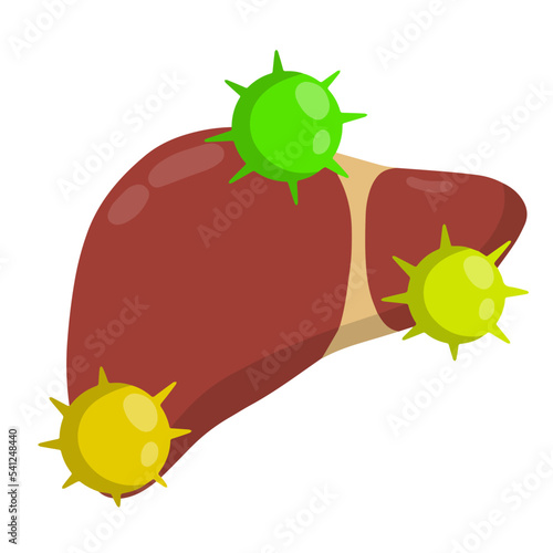 Bad liver. Attack germs and cirrhosis of the liver. Health problem