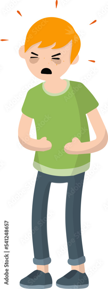 Diarrhea, upset stomach. Man holding belly. Poor nutrition Diarrhea, upset stomach. Man holding belly. Poor nutrition