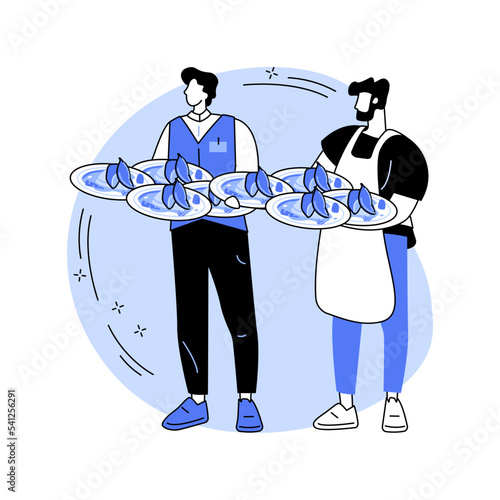 Busy restaurant isolated cartoon vector illustrations.