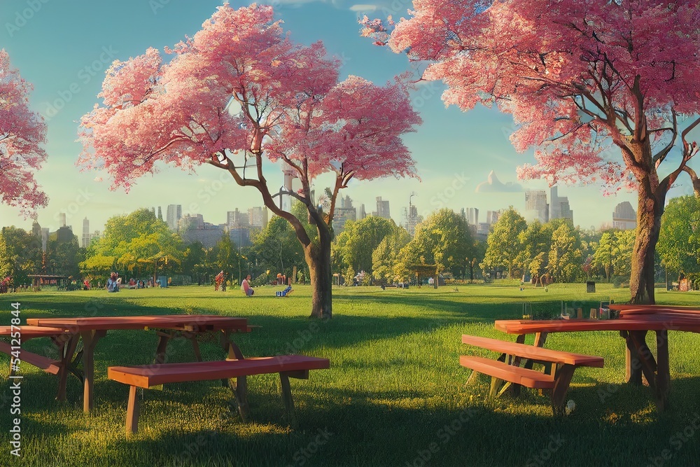 3D Park Scenery 750 Tablecloths