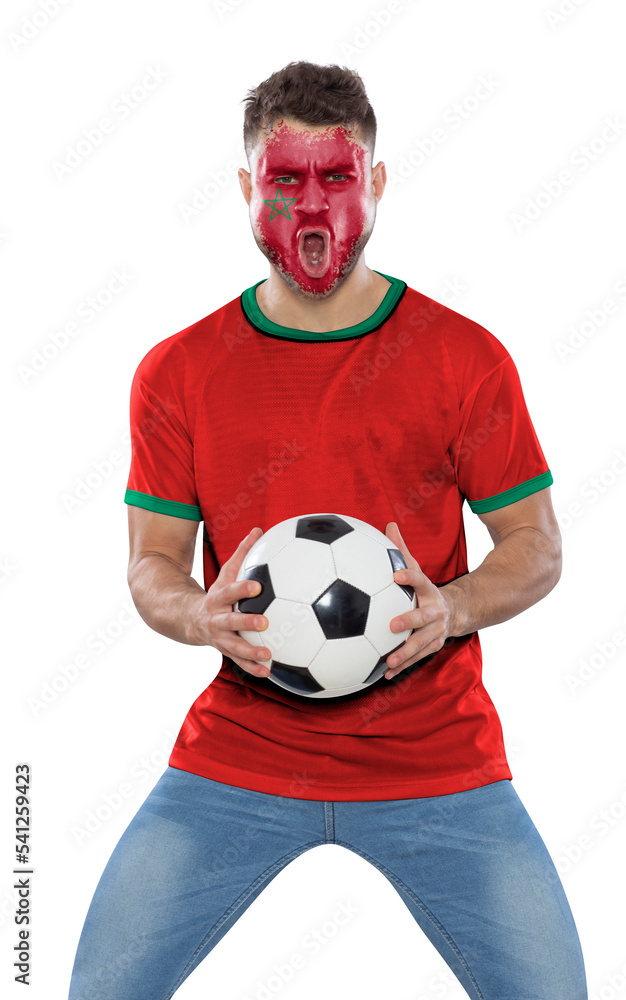 Soccer fan man with his team's jersey