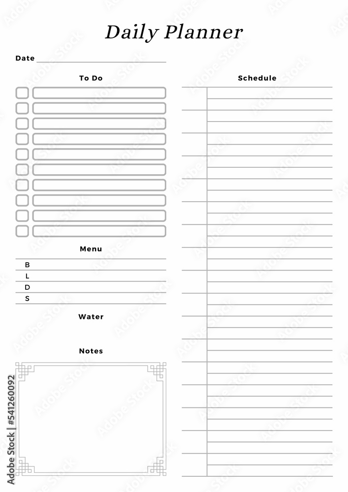 Colorful Daily Planner Template Colorful Daily Planner Template