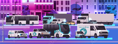 electric transport charging battery vehicles at recharging power station charger EV management sustainable transport