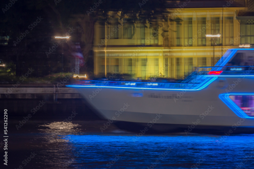 Obraz premium boat at night style concept