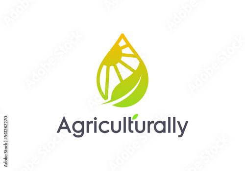 nature agricultural logo design templates