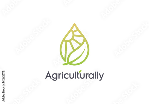nature agricultural logo design templates
