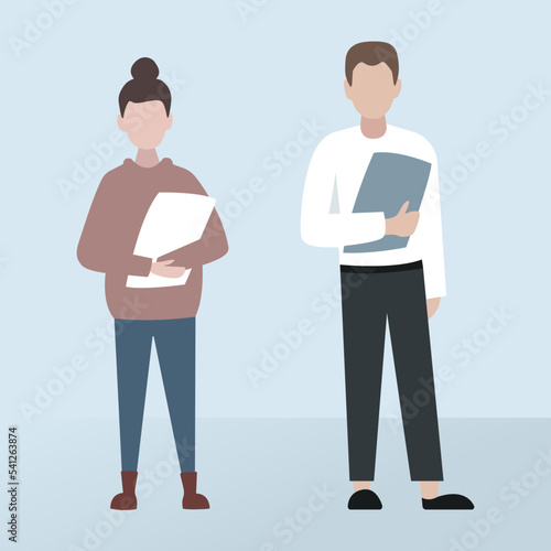 Two people in the office