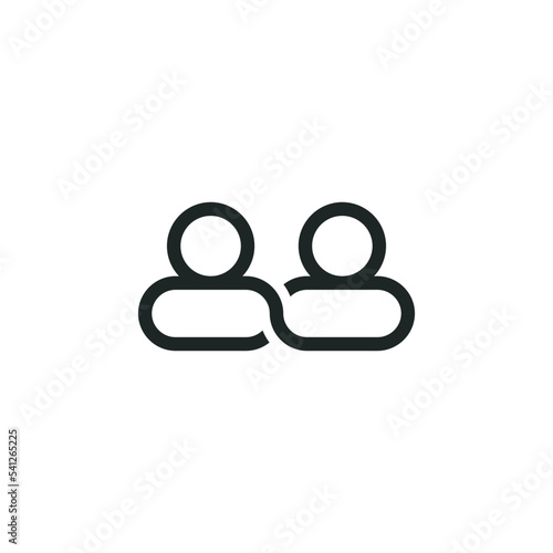 Link referral icon isolated on white background