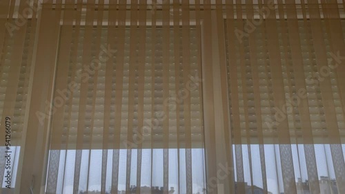 roller shutters on the windows. Protection from sunlight. Roller shutters are closed from sunlight. Lower roller shutters