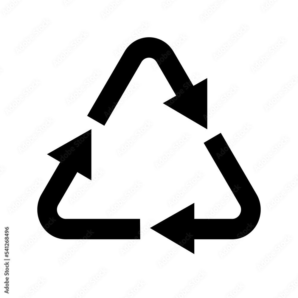 Recyclable plastic Simple icon on product packaging and box Recyclable plastic Simple icon on product packaging and box