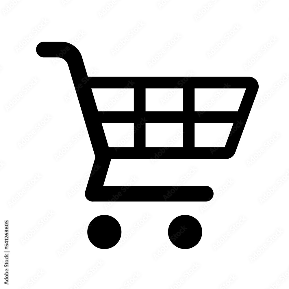 Shopping cart simple isolated icon for apps and websites Shopping cart simple isolated icon for apps and websites