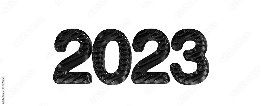 Happy New Year 2023. 3D illustration numbers isolated Happy New Year 2023. 3D illustration numbers isolated