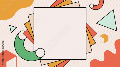 memphis background with frame at center