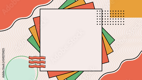 memphis background with frame at center