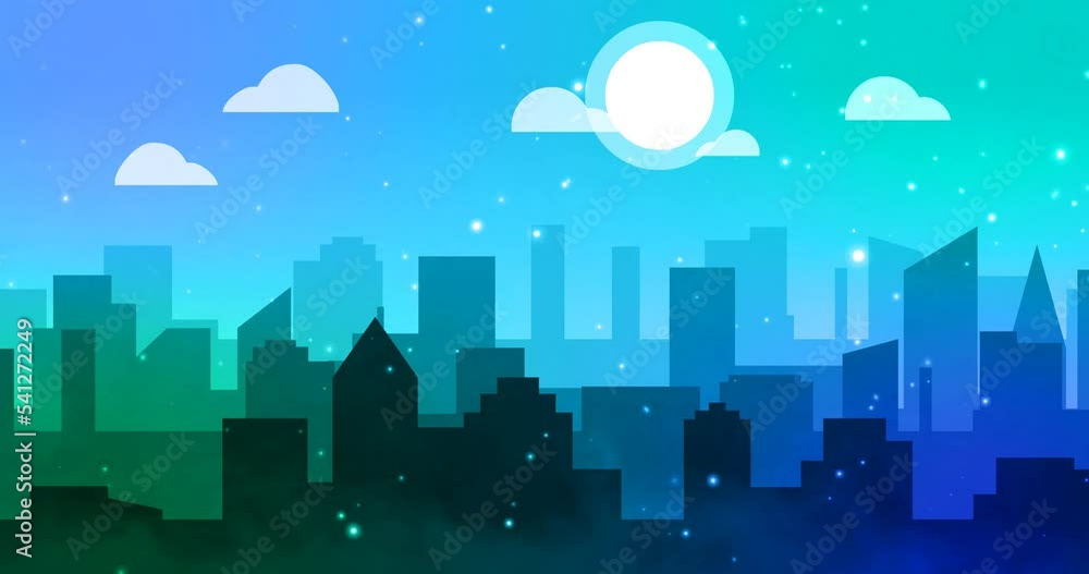 blue urban background animation blue urban background animation