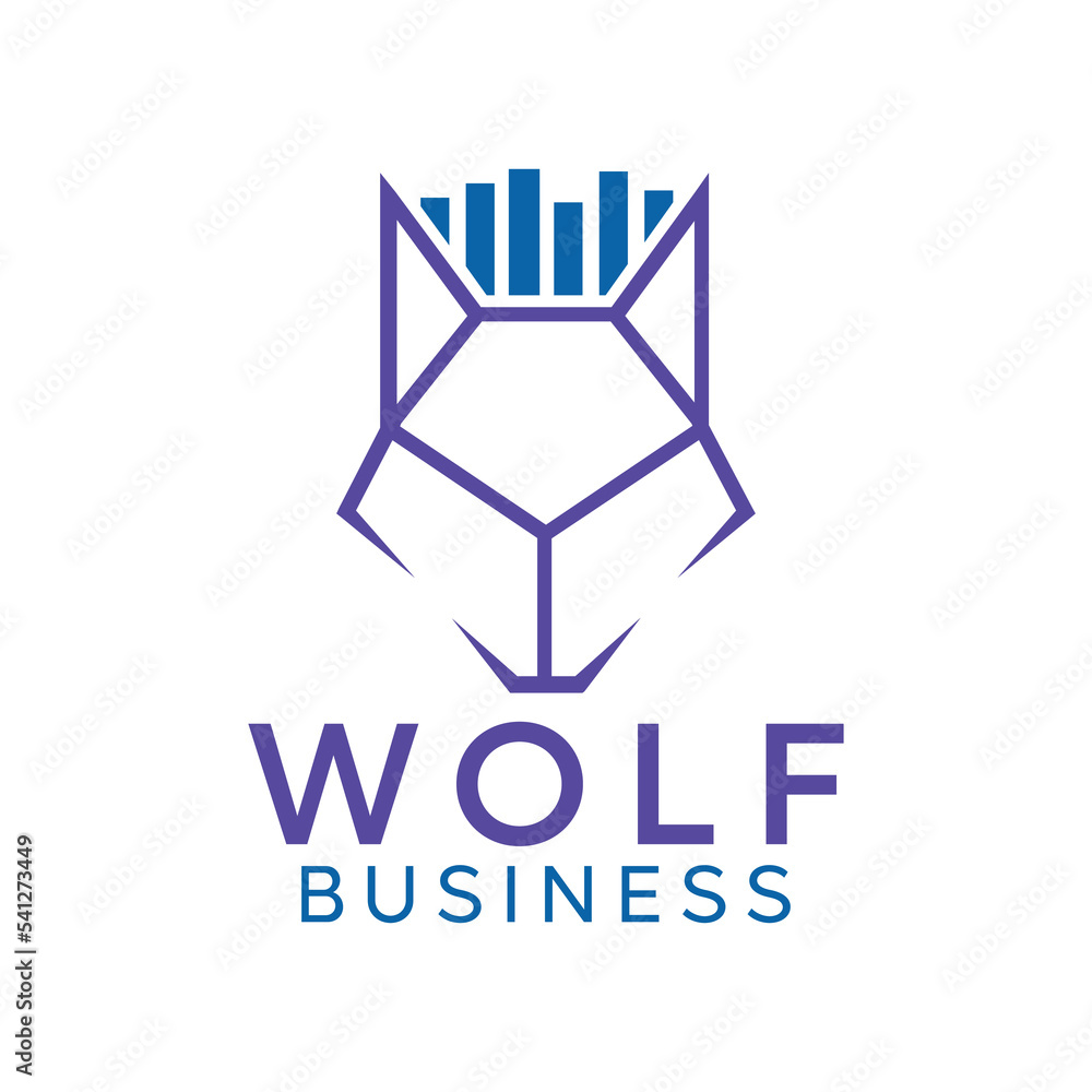 Wolf geometric logo design vector EPS10 finacial Wolf geometric logo design vector EPS10 finacial