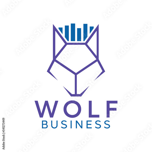 Wolf geometric logo design vector EPS10 finacial
