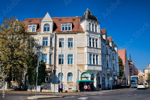 freiberg, deutschland - innenstadt mit alten häusern