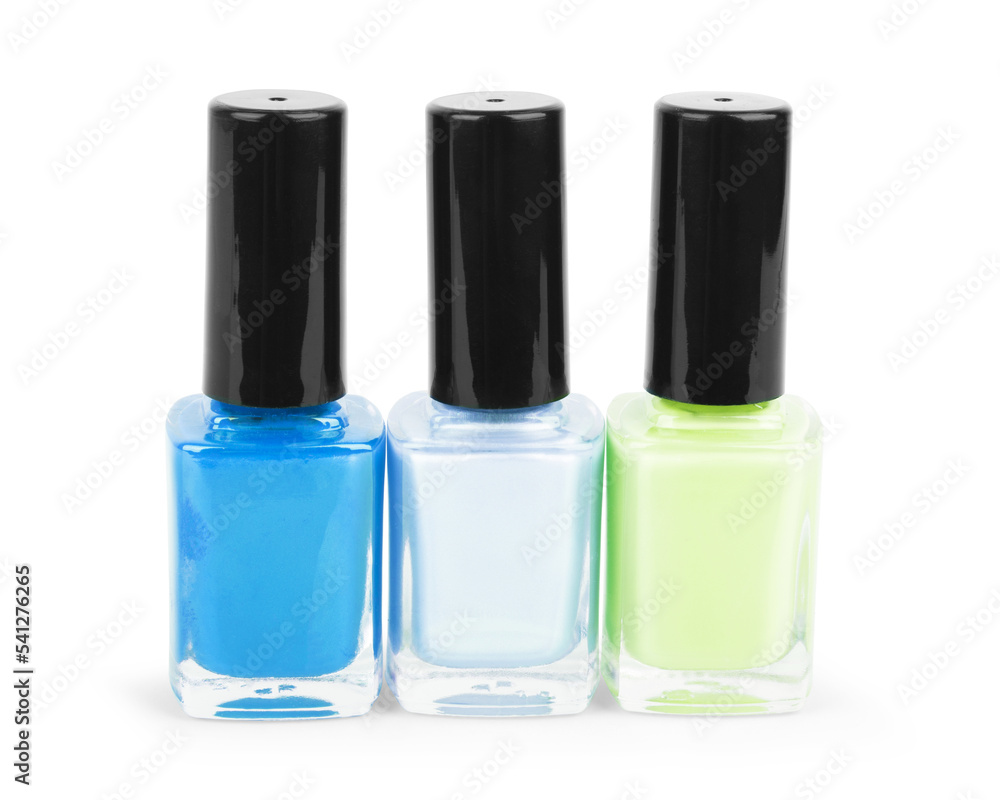 Nail polishes isolated on white Nail polishes isolated on white