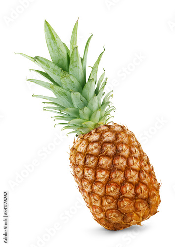 Fresh slice pineapple on white background