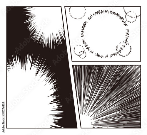 abstract circle background.One of the dialogue expressions in Japanese comics. © sushi_love