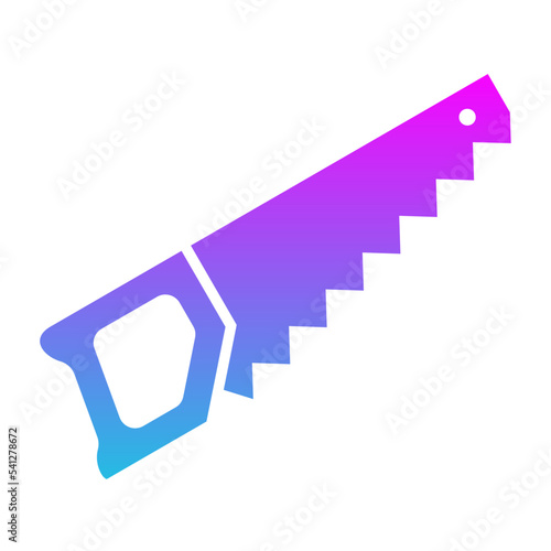 Handsaw Glyph Gradient Icon