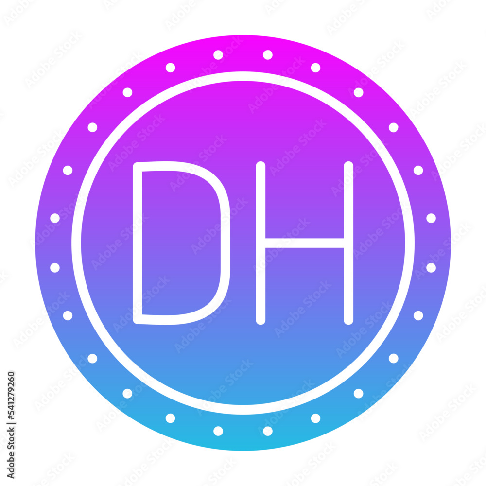 Obraz premium Darham Glyph Gradient Icon