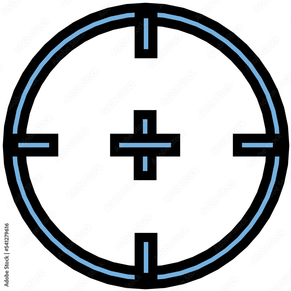 Shooting Target Colored Line Icon Shooting Target Colored Line Icon