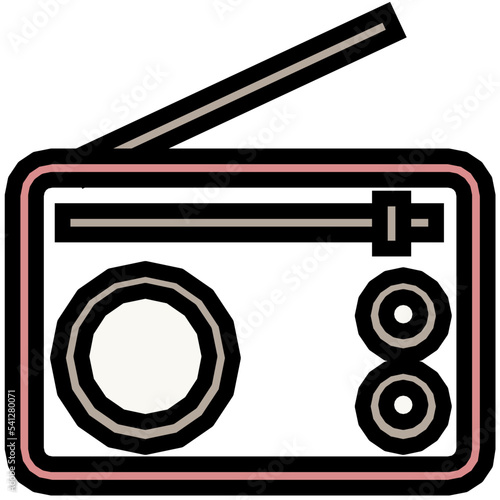 Radio Colored Line Icon