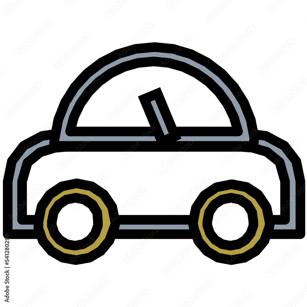 Volkswagen Beetle Colored Line Icon