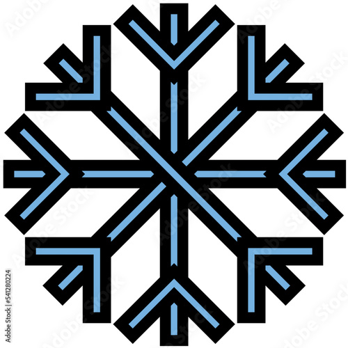 Snowflake Colored Line Icon © creativestall