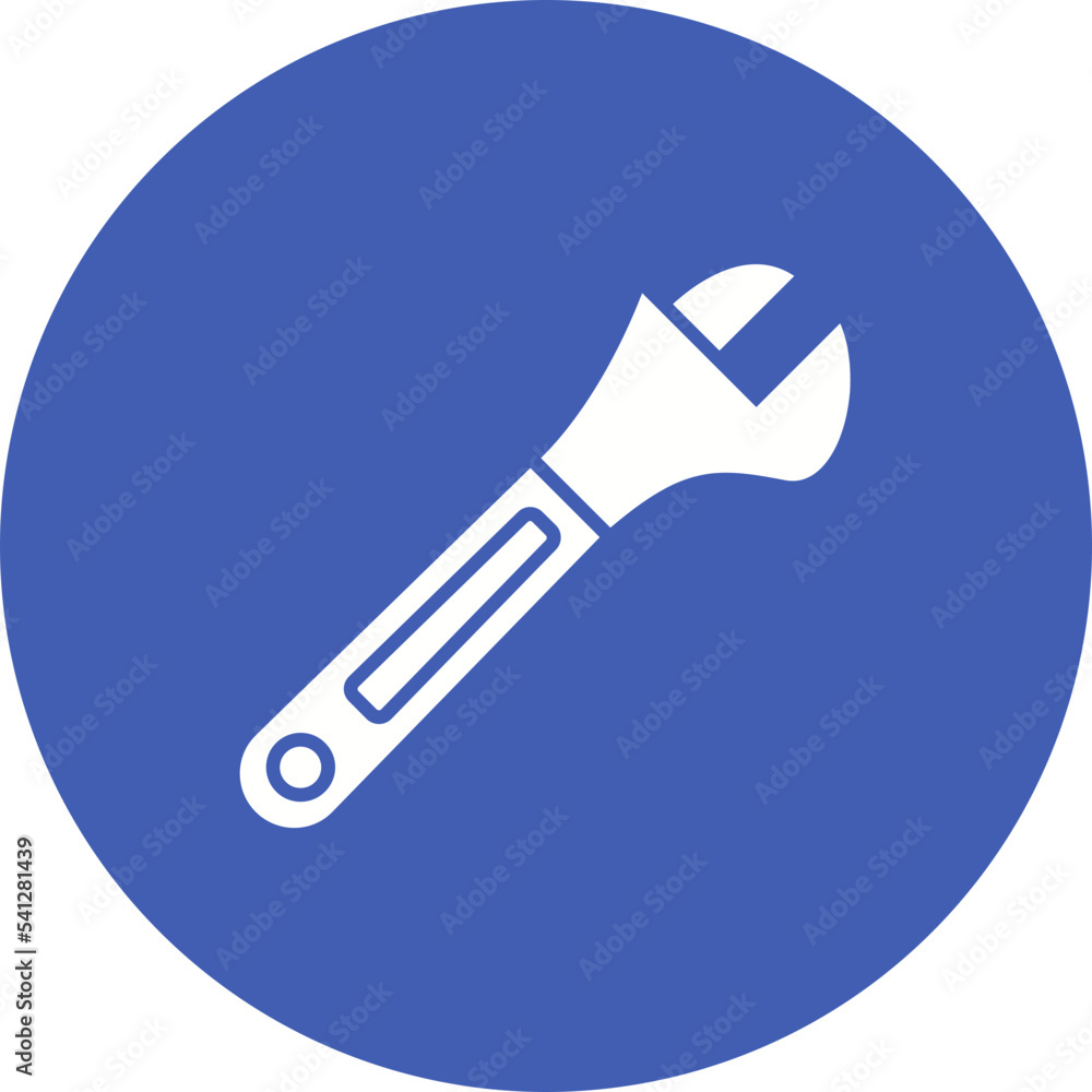 Wrench Multicolor Circle Glyph Inverted Icon Wrench Multicolor Circle Glyph Inverted Icon