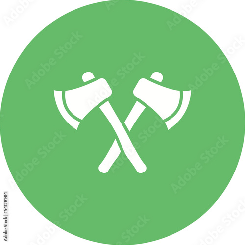 Axes Multicolor Circle Glyph Inverted Icon