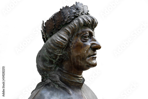 Photos close up isolated on white head portrait of hunyadi matyas matthias corvinus in