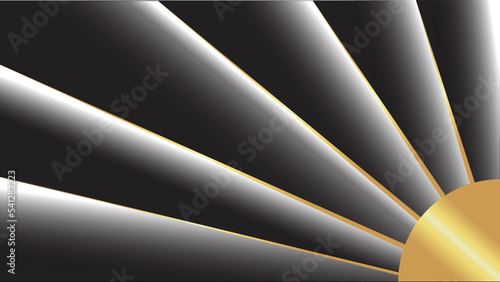Abstract Art Deco 3d Metal Ray Pattern Texture Backdrop Design