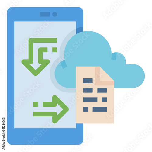 cloud data flat icon photo