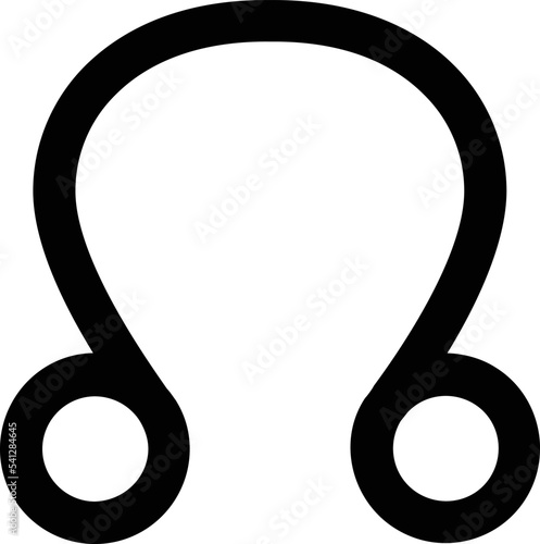 Ascending Lunar Node astrology symbol minimal with no background.