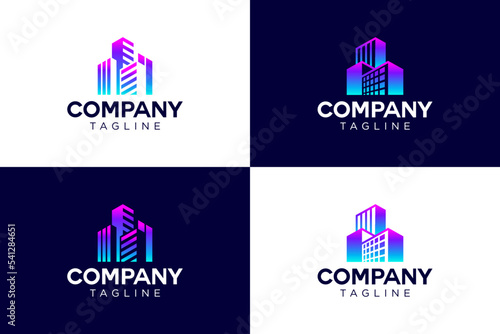 Real Estate Neon City Logo