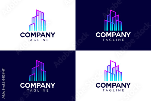 Real Estate Neon City Logo