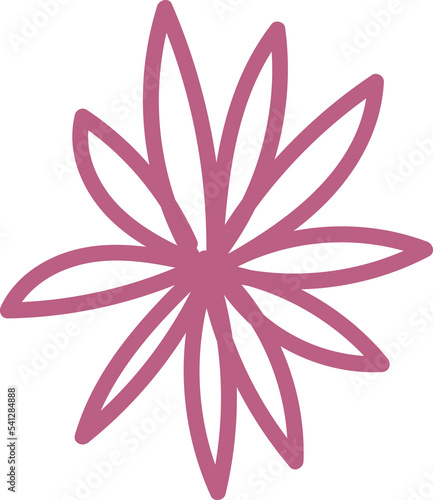 Pink flower shape illustration