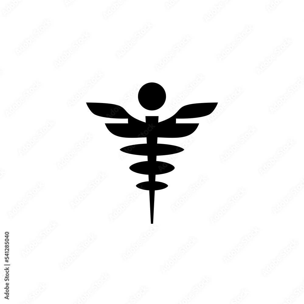 Caduceus medical symbol isolated on white background Caduceus medical symbol isolated on white background
