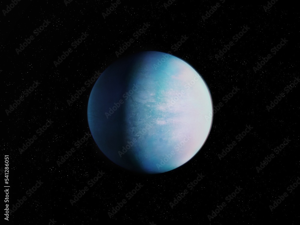 Spectacular exoplanet, sci-fi wallpaper. Planet with atmosphere, perfect place for alien life. Distant planet in blue colour. Spectacular exoplanet, sci-fi wallpaper. Planet with atmosphere, perfect place for alien life. Distant planet in blue colour.