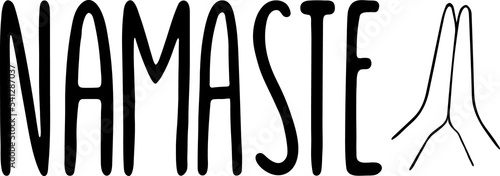 Namaste lettering illustration