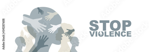 Stop violence banner. 