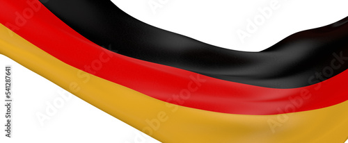 Wavy flag of German. Suitable for background graphic resources. 3D illustration